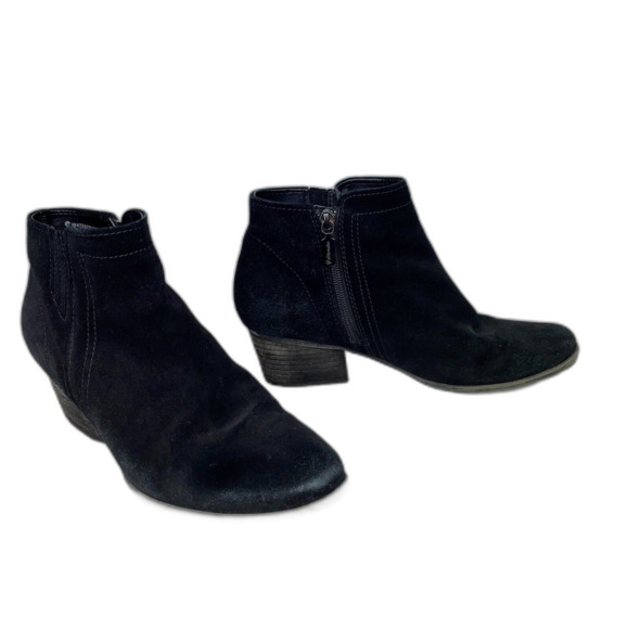 Blondo Valli Waterproof Ankle Bootie Black Suede Water Protect Boot Women's 8 - Picture 2 of 12